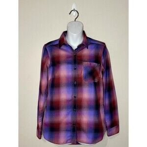 Eddie Bauer Travex Women's Plaid Flannel Button Down Shirt Size XS EUC!!!
